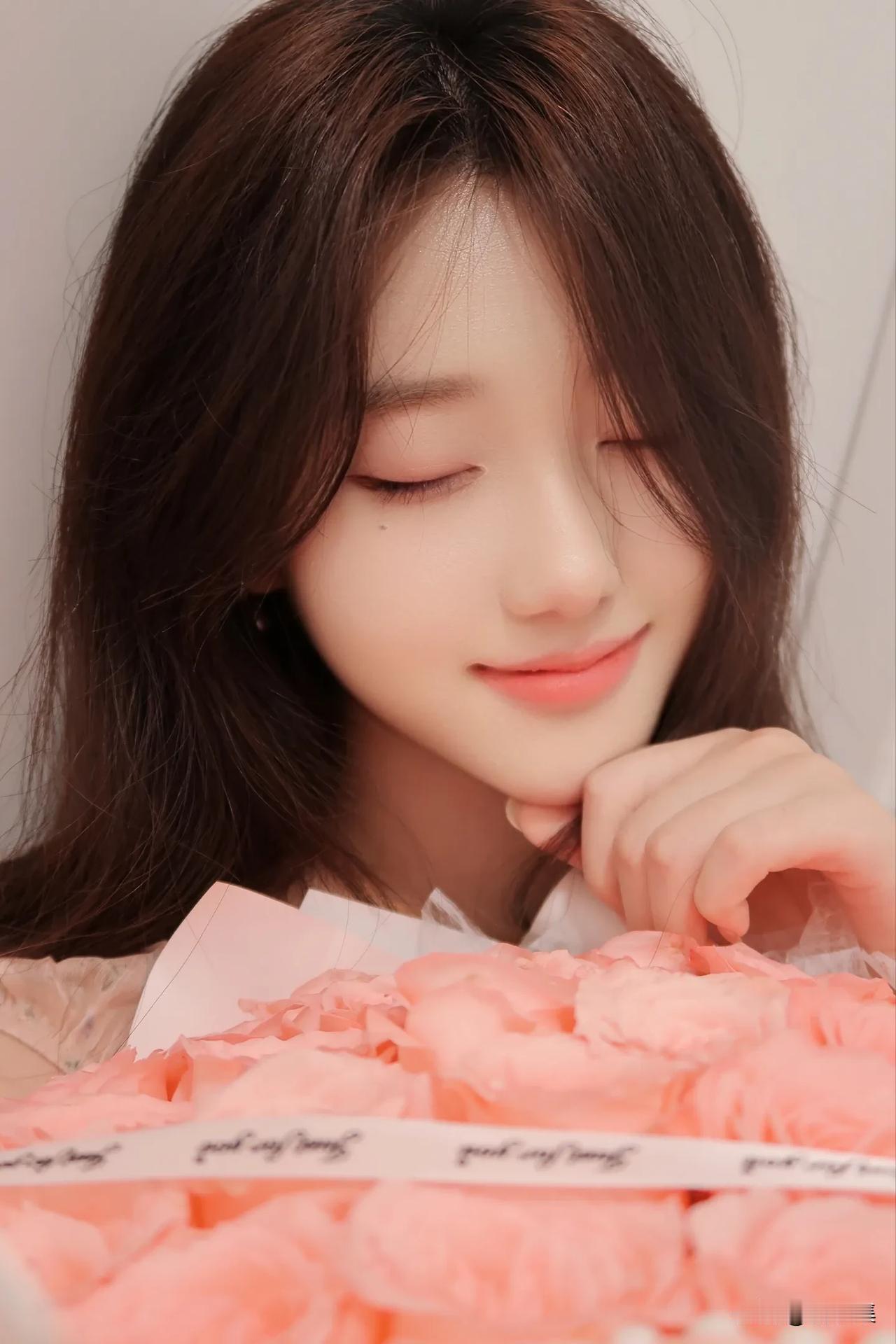 温柔微笑，粉色花海，少女心满满🌸💕