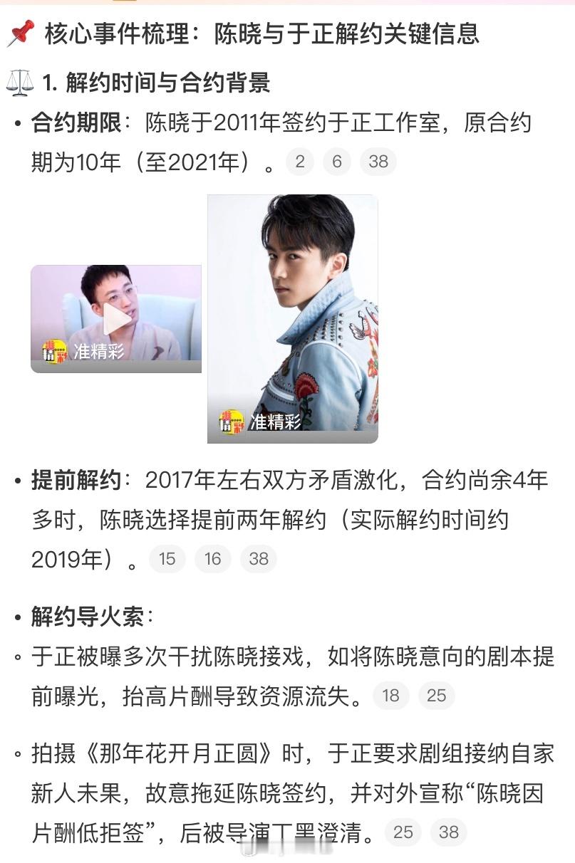 陈晓成功解约原因因为赔钱了，三部剧的片酬估计也快过亿了，以前片酬高 ​​​