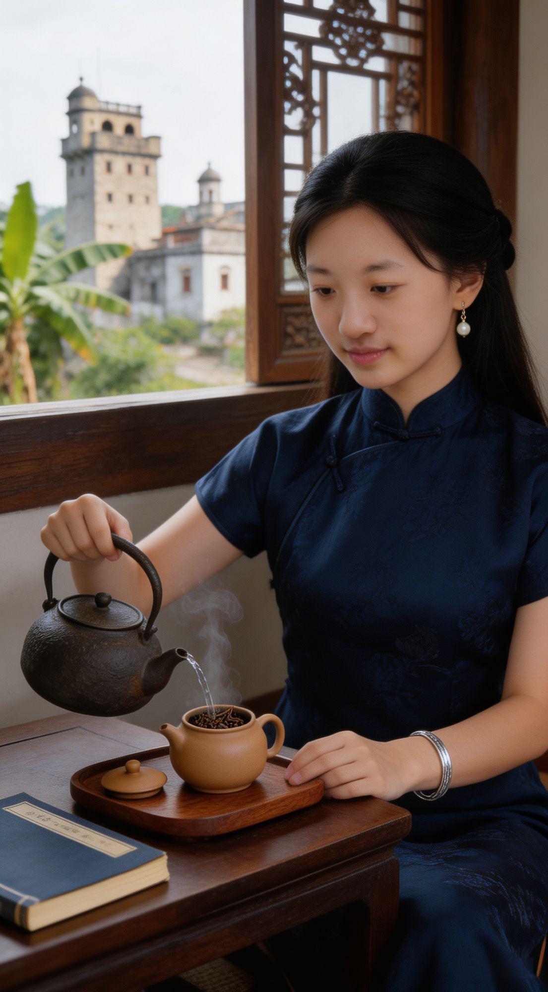 如果你就是秋月，
这壶金萱茶凉到第五泡，
你是续水，还是倒掉？