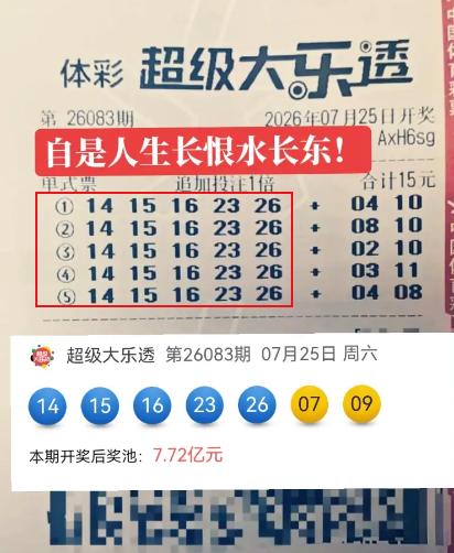 拿下5注5+0的彩友却怎么也高兴不起来：票面号码前区单挑全中，如此精准拿下奇葩号