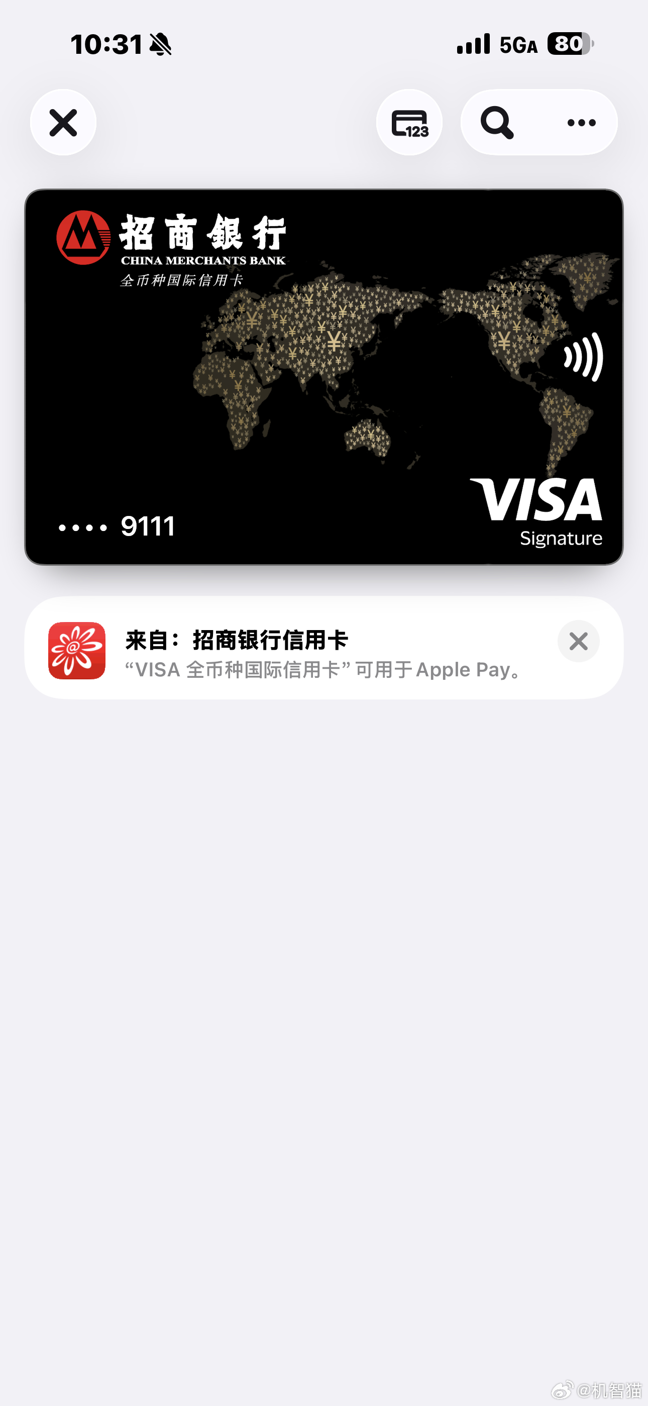 国行Apple Pay支持绑定VISA卡了！之前只支持银联卡绑定，绑定visa之