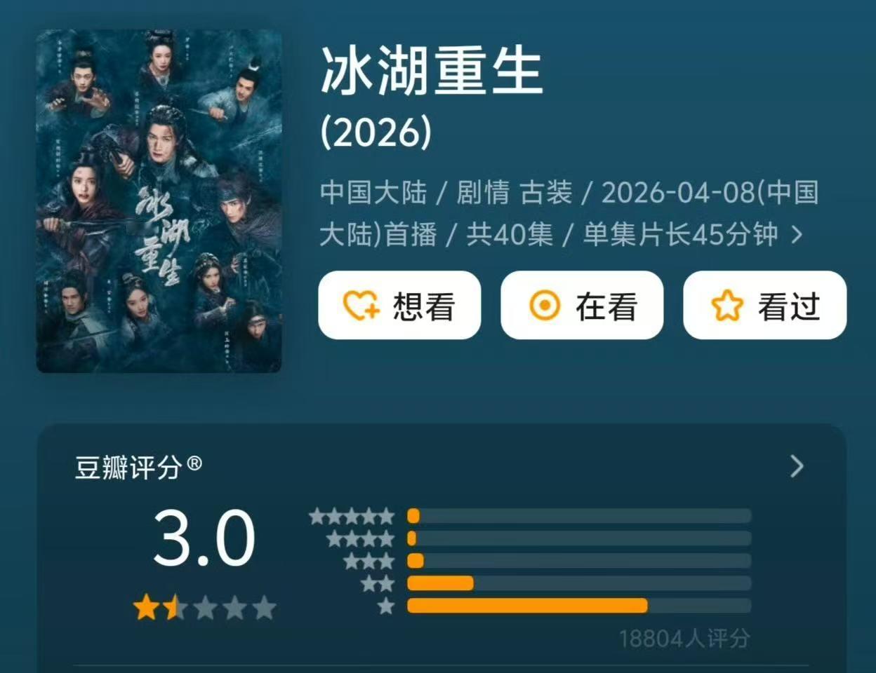 冰湖重生豆瓣降至3.0冰湖重生豆瓣降至3分啊！冰湖重生豆瓣还在降啊？大家都看了吗