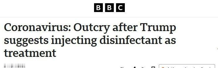伊朗媒体翻出旧新闻嘲讽特朗普：“很难与那些相信将消毒剂注入人体能杀死新冠病毒的人
