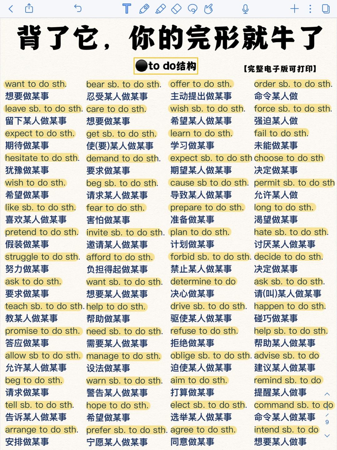 完形填空结构短语！一次性吃透！英语稳提分