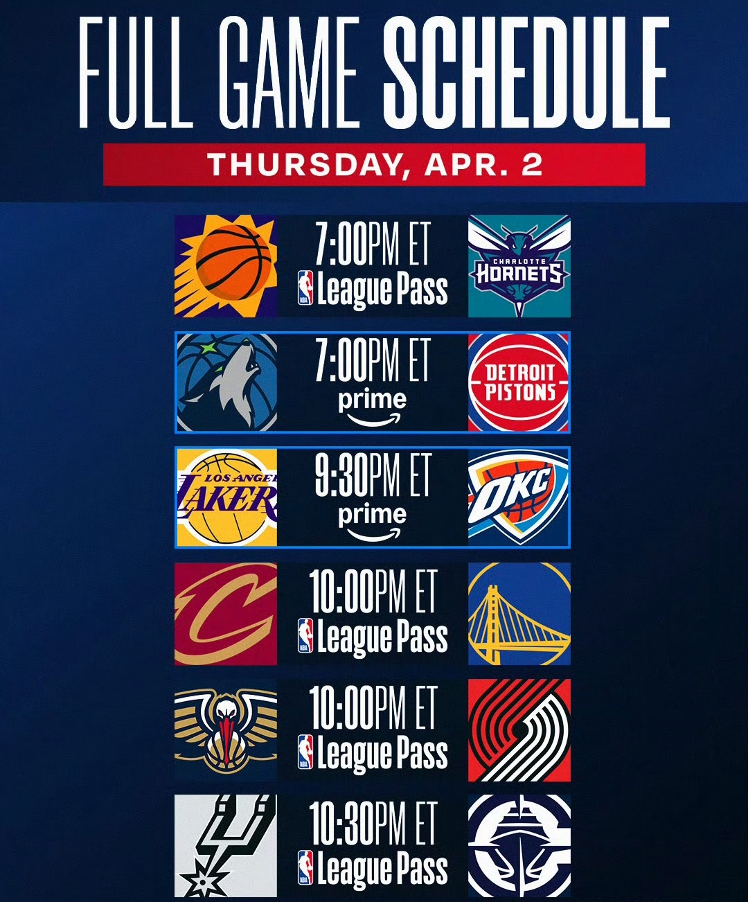 今天全是强强对话！每场比赛都能看！更有重头戏骑勇大战NBA免费直播及回放网页链接