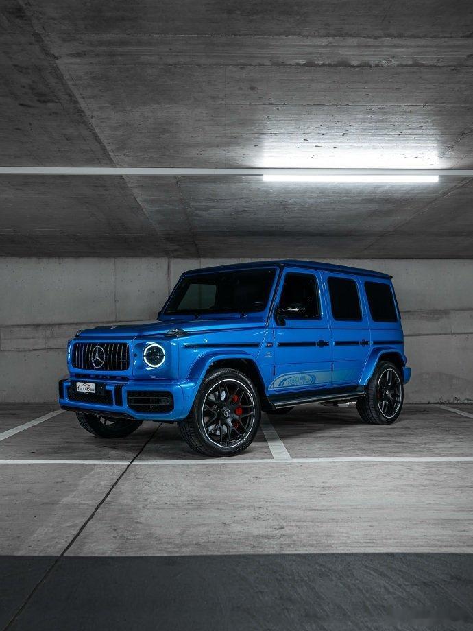 梅赛德斯-AMG G63苏伊士海蓝，很少见的颜色！汽车汽车