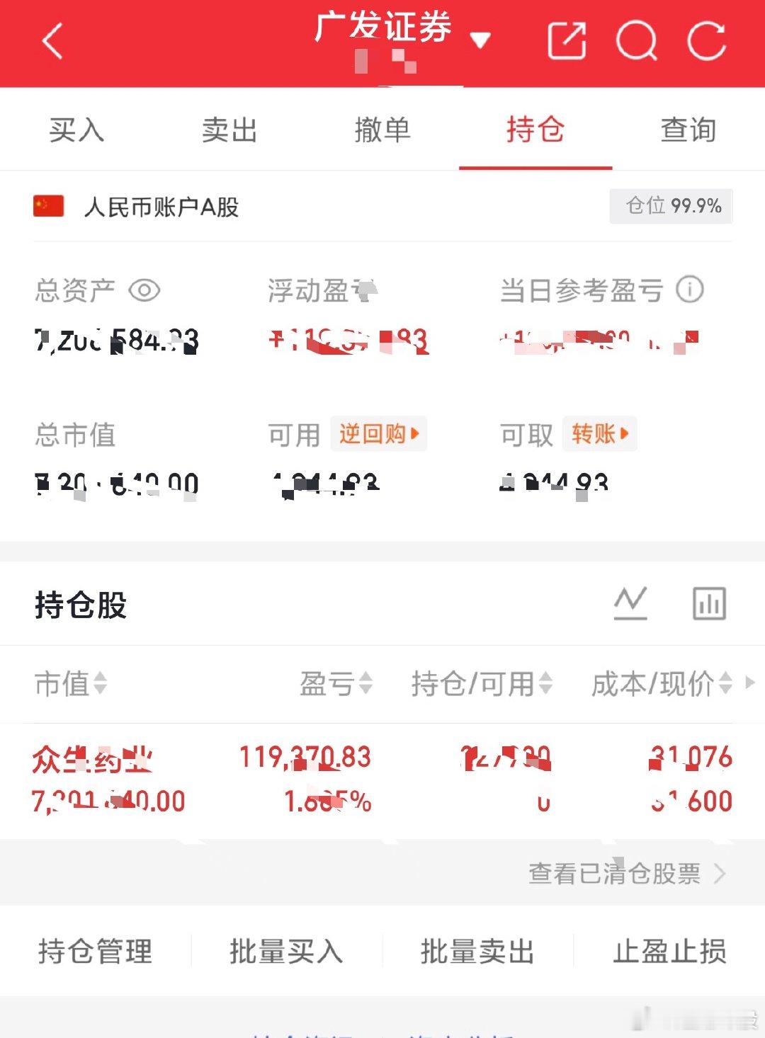 吾的S盘200个本本翻到1000个记录（第二百五十五天）尾盘入了：众生药业。晚上