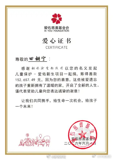 【#甜玉米全国多地留下公益足迹#】近日，的粉丝“甜玉米”栩你渝生粉丝团交上了一份