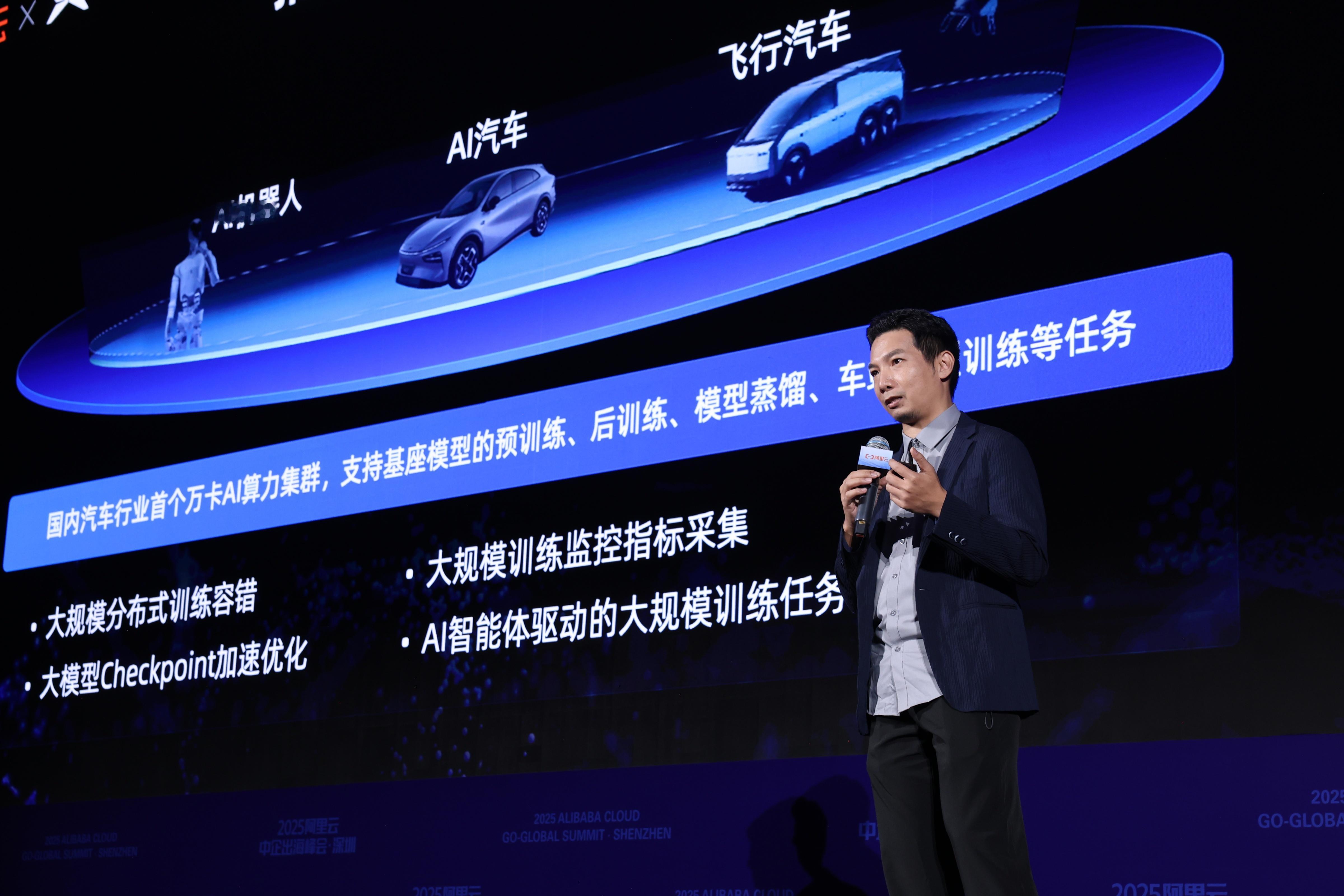 小鹏G7首搭模型用万卡AI算力集群训练 在今天举行的阿里云中企出海峰会上，小鹏汽