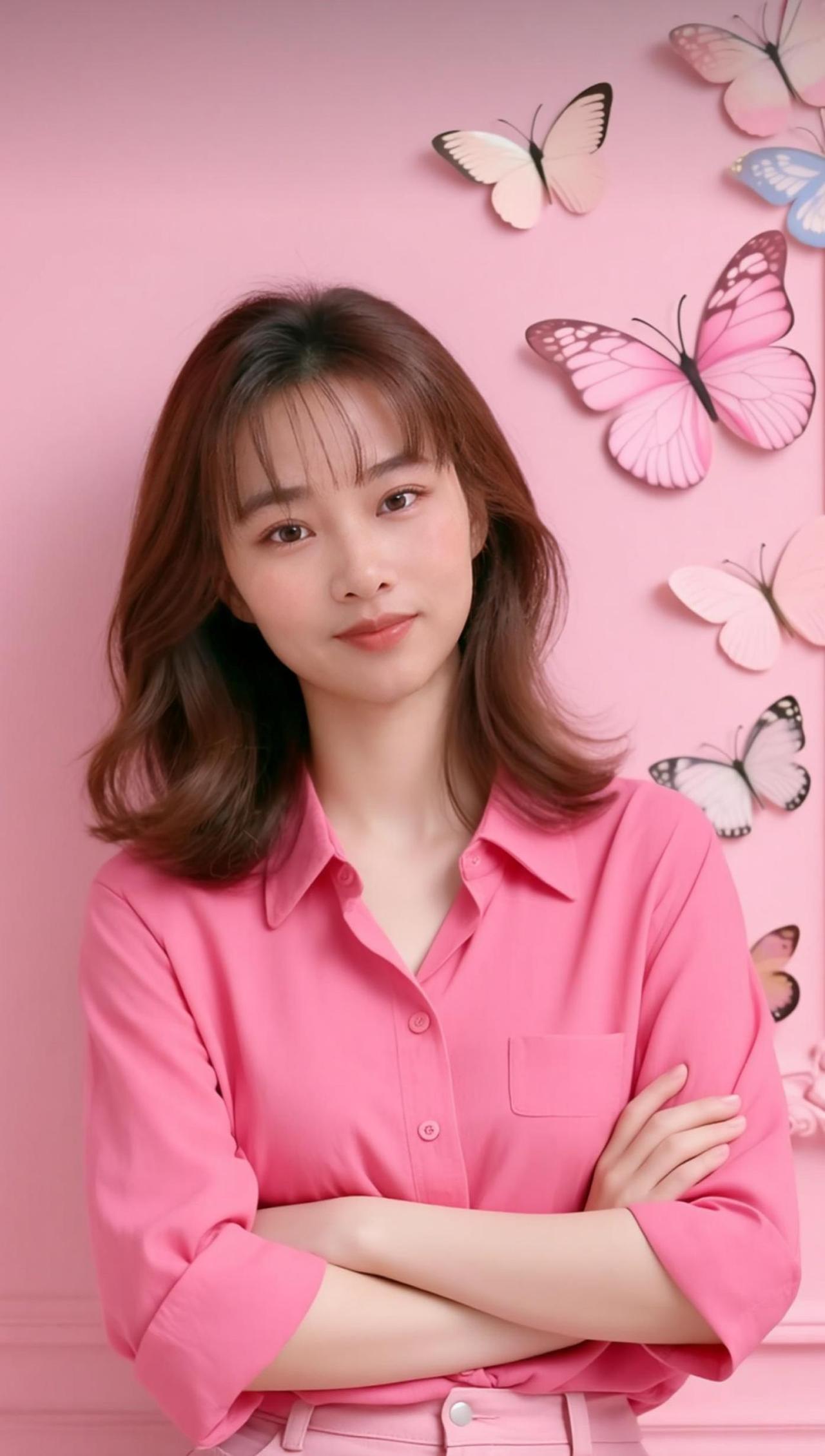 AI粉色氛围感写真抖音ai创作