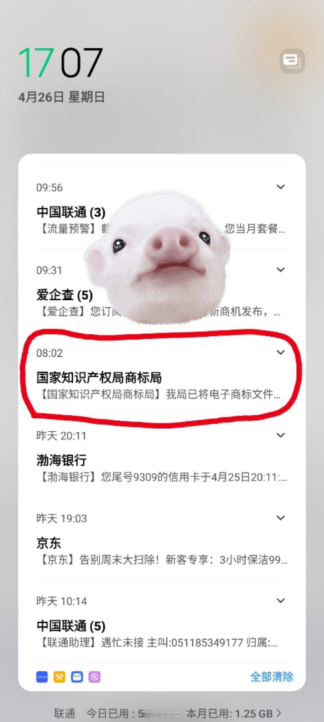 今天早上起床迷迷糊糊的看了一眼手机，竟然看到商标局的信息。我还纳闷呢，周日怎么会