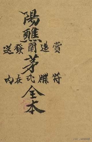 阳醮关茅全本，内有讲玄门造茅发科，发遣替代茅人一宗，造茅完補八卦唱九州，包公坐殿