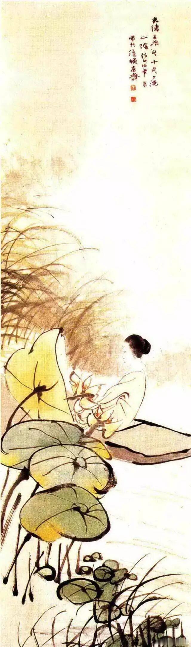 任伯年人物国画。任伯年精于写像，是一位杰出的人物画家。任伯年笔下的作品往往寥寥数