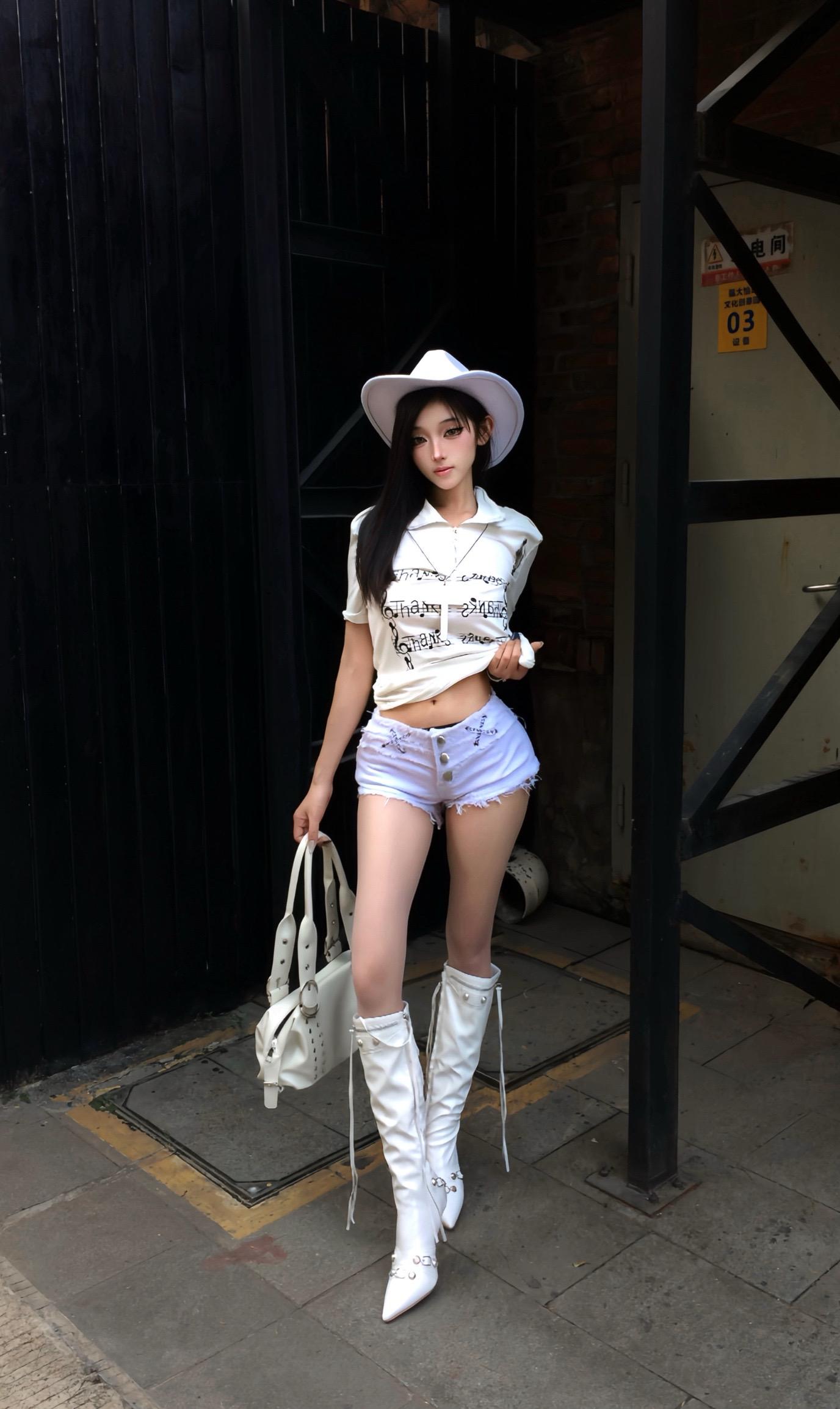 人设立起来 美女钓起来