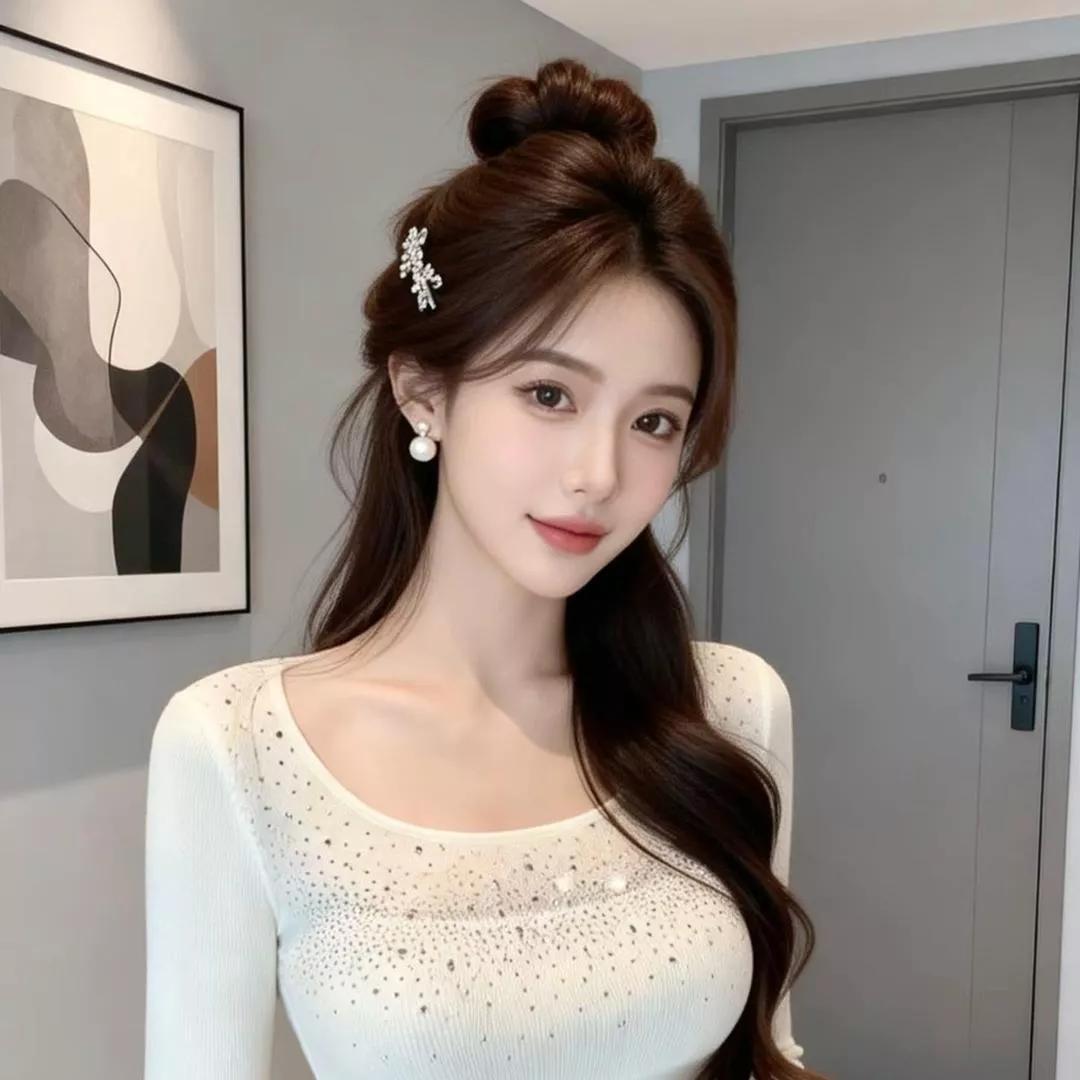 优雅甜美的少女风，简约的妆容，精致的穿搭，尽显时尚魅力。