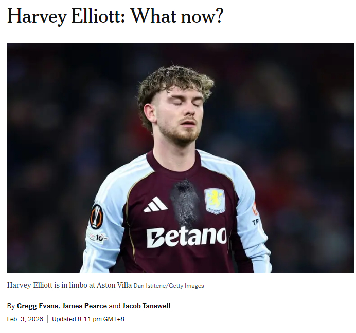 TA这篇长文详细解释了埃利奥特目前的困境足坛有句老话：“好人难当赢家。”倘若此言