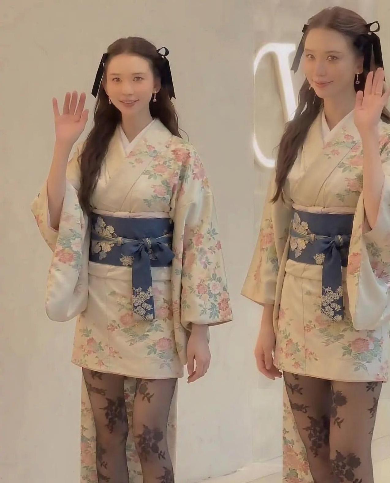 嫁到日本后！
终于穿上和服了！
志玲要更尽心的爱老公！