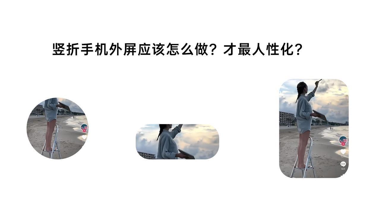 大家有用小折叠手机的吗？有没有注意到刚开始小折叠的外屏有小长条形的，还有类似于智