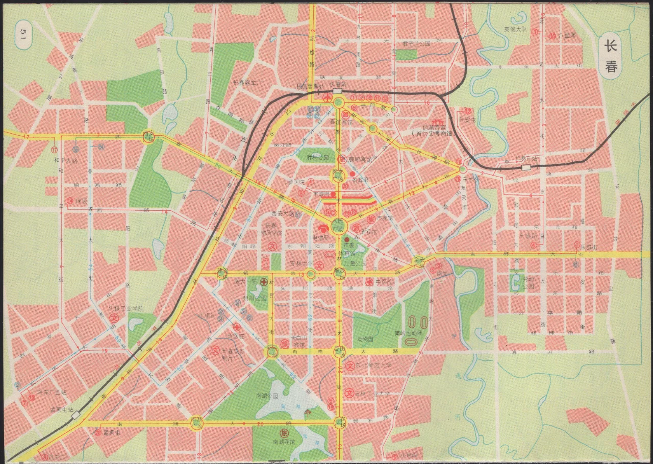 1991年长春市地图