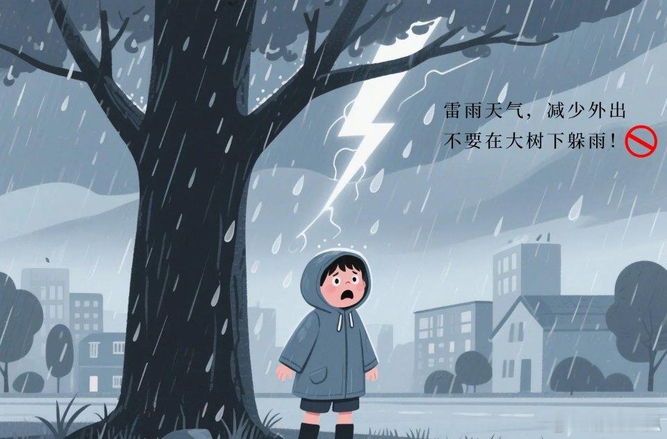 雷雨天的户外，藏着看不见的“死亡陷阱”。金属栏杆、广告牌就像隐形的导电体，两米之