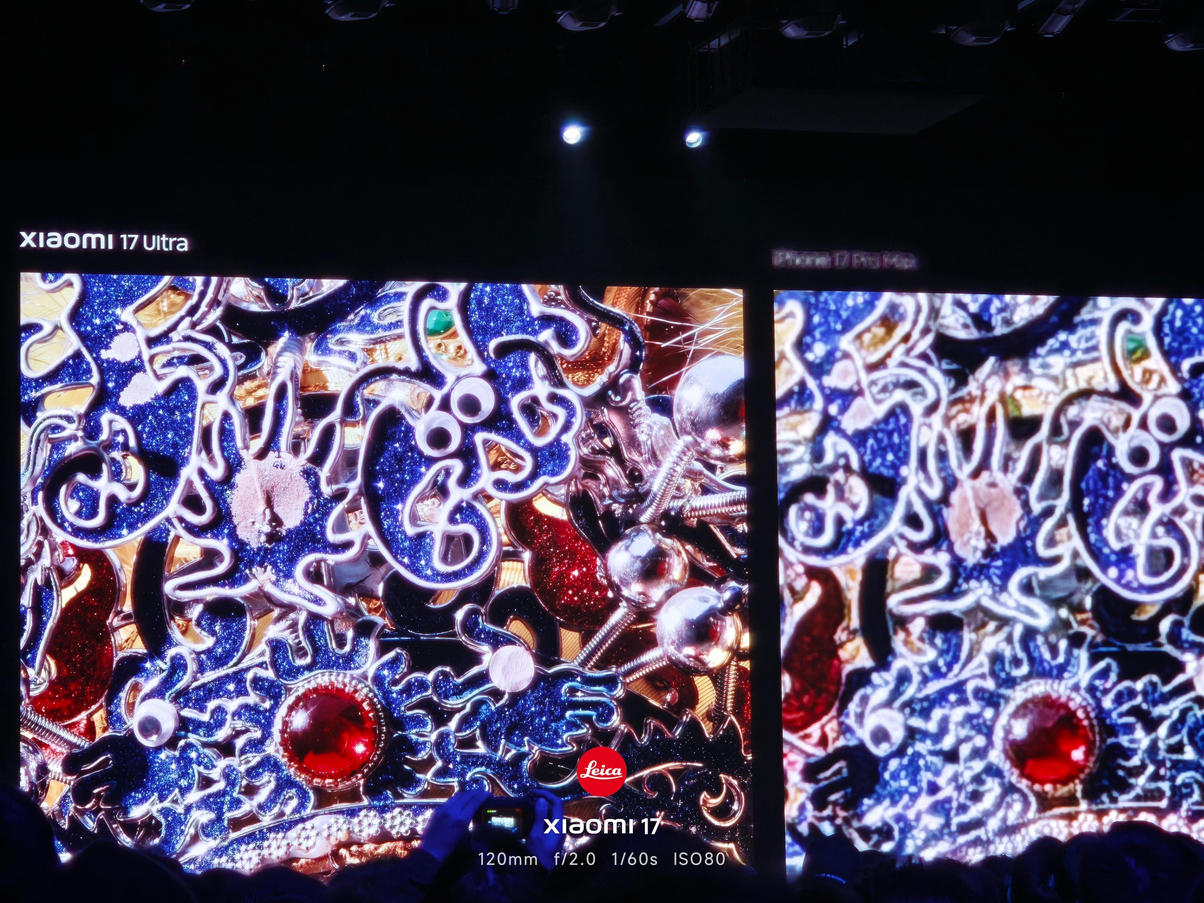 经典“吊打” 环节，果子的长焦差得有点远…小米17ultra