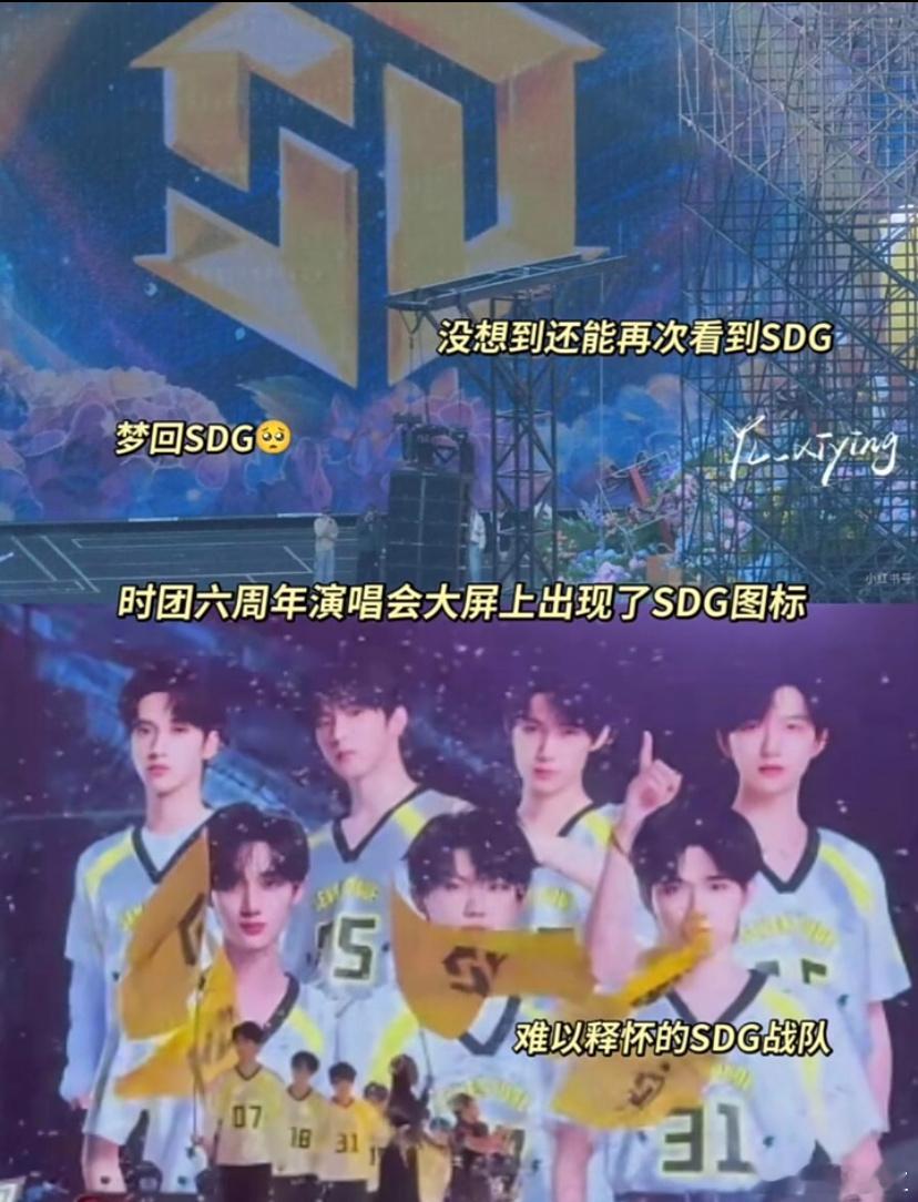 时代少年团演唱会大屏是SDG 梦一个金色雨一季sdg行 一生sdg情 泪目了😢