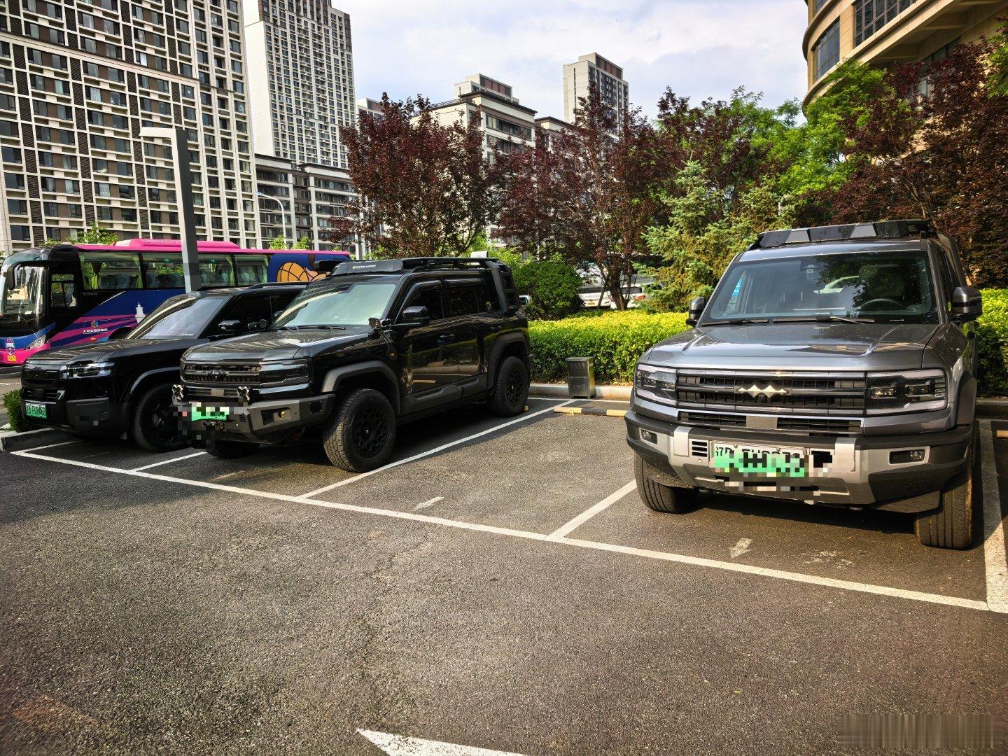 基地几个充电桩被我们方程豹小队包圆了方程豹