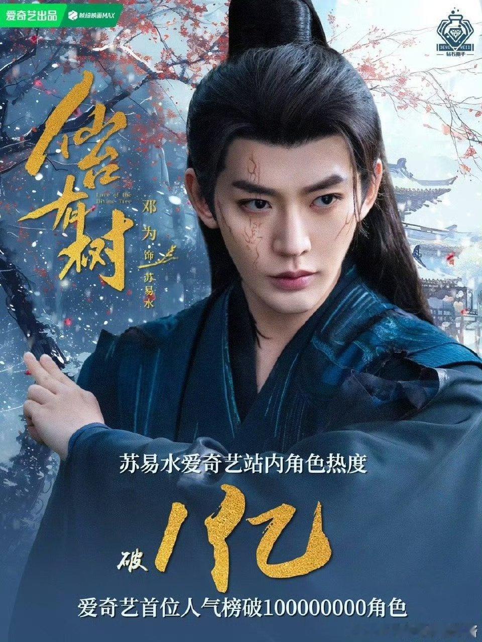 邓为苏易水成为爱奇艺首位人气榜破亿角色[赢牛奶] ​​​