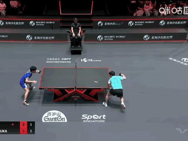 林诗栋打出的是擦边球、不是争议球！

在新加坡大满贯赛的正赛第一轮中，国乒男队主