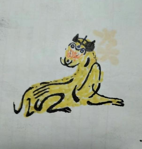 图中画面真给力。画面隐藏几个字。组成一句话。你能看出来啥字。