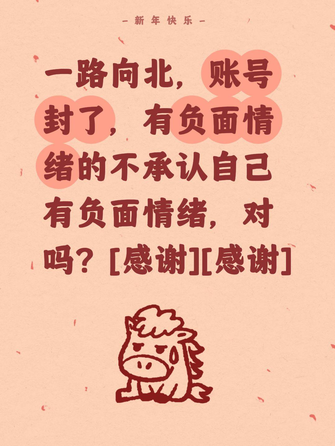 负面情绪的，说是正能量，唉！我评论了@安哥侃侃说 的作品：
一路向北，账号封了，