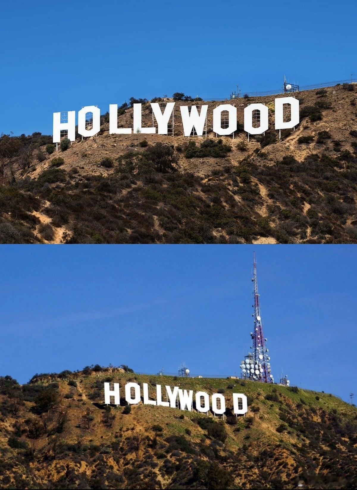 央视记者洛杉矶火场报道像在战区 洛杉矶好莱坞的地标性建筑“Hollywood”也