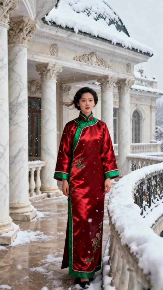 民国时期，资本家的姨太太。民国服装 旗袍