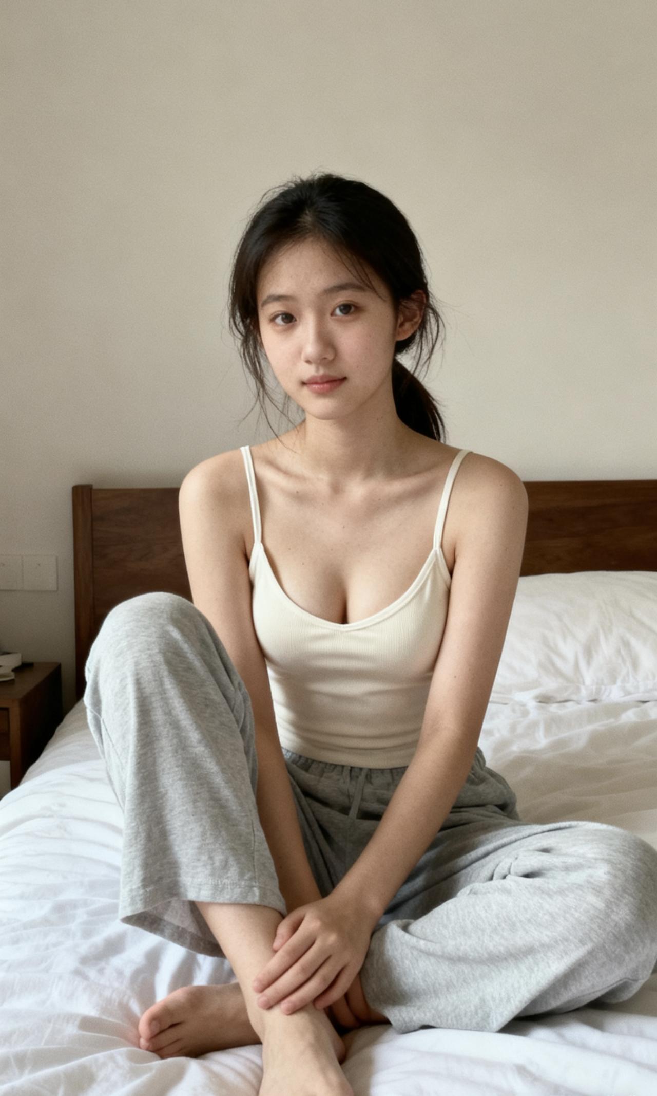 普通卧室也能拍出氛围感大片～📸 
氛围感 美少女 卧室氛围照