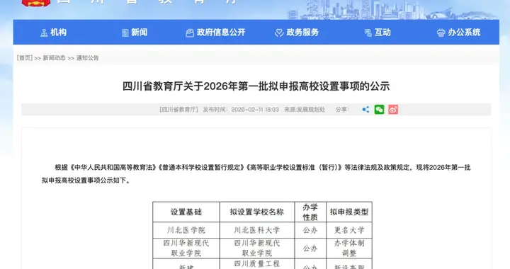 教育厅公示！医学院，拟更名大学