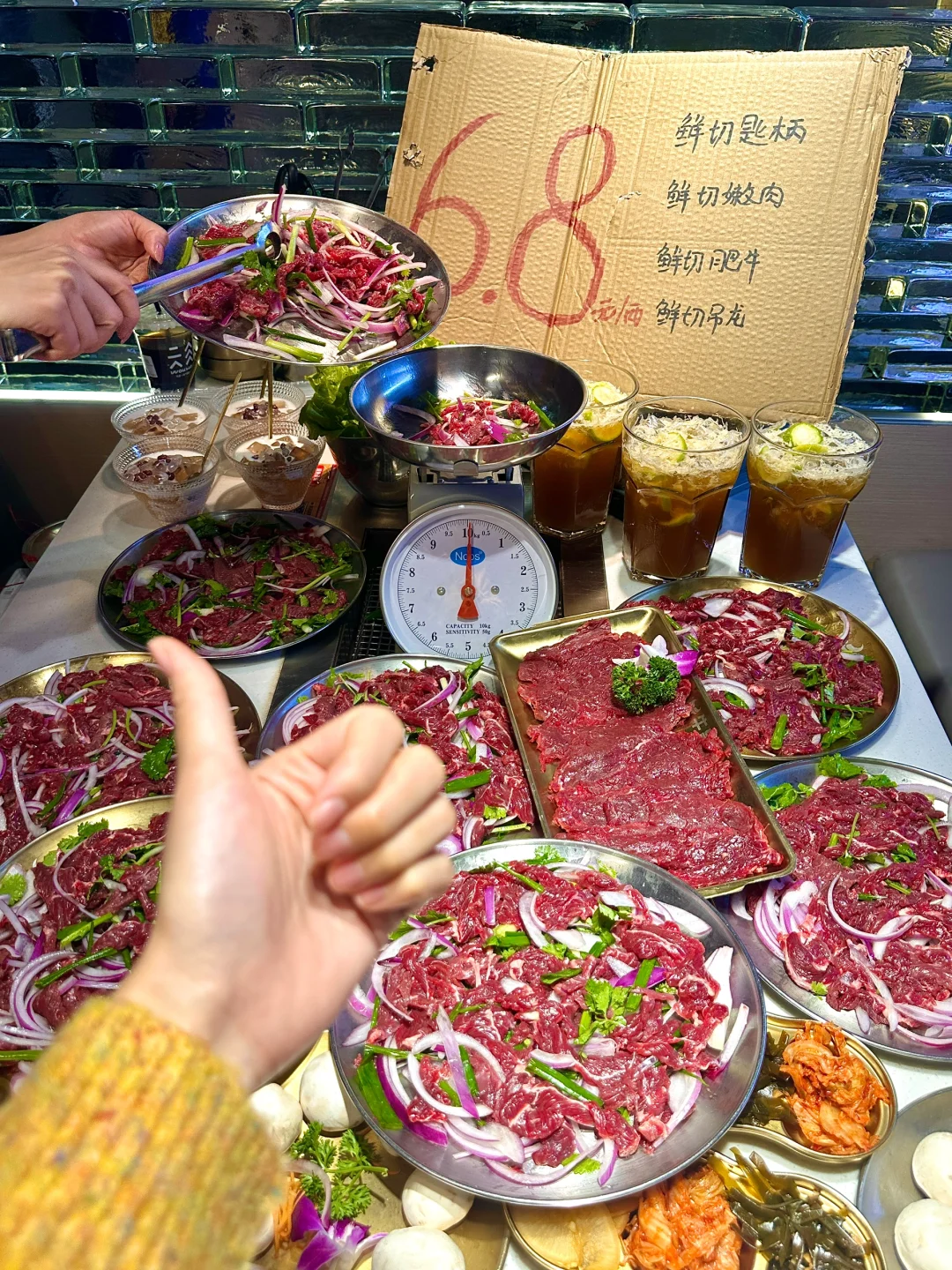 河源烤肉要不要那么卷啊⁉️6.8r吃到鲜切牛肉