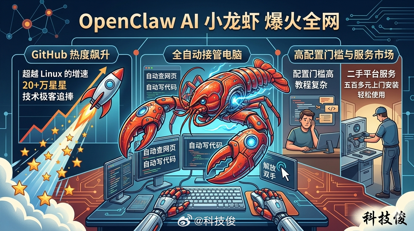 OpenClaw爆火最近这只AI小龙虾确实有点东西。这两天它在GitHub狂飙二