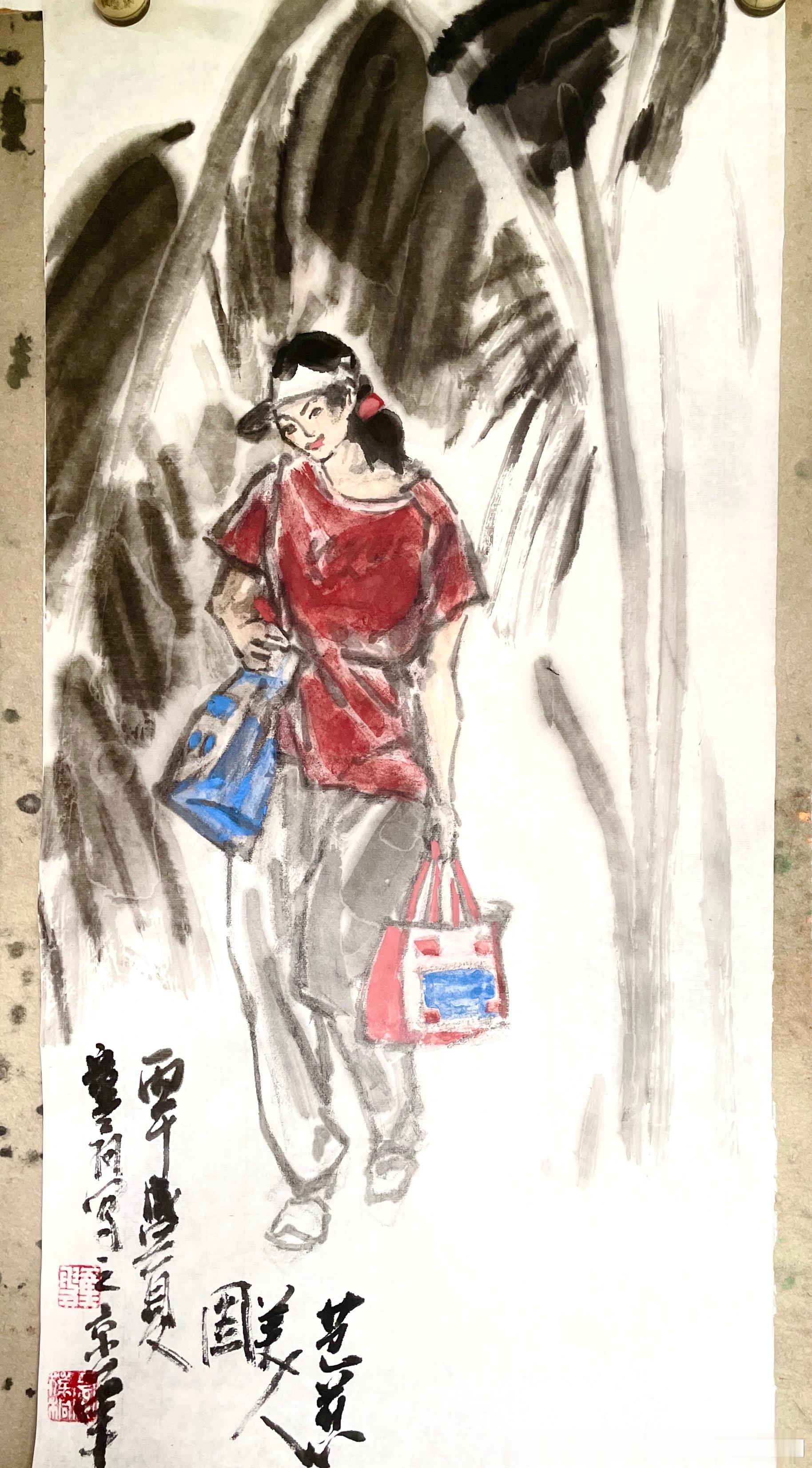 卢氏水墨  芭丝美人图 