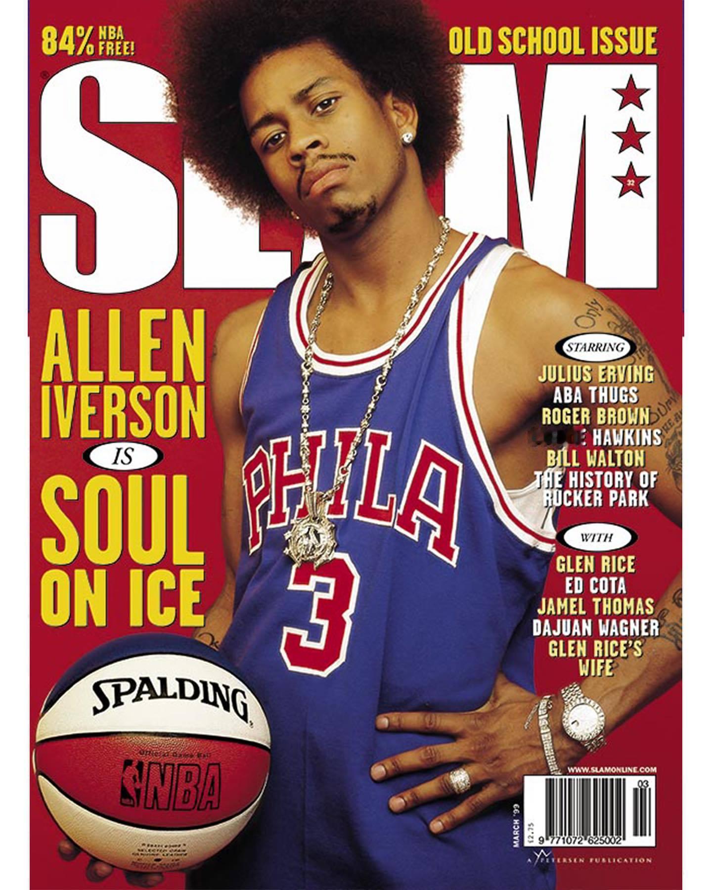 那些年，艾弗森登上的《SLAM》杂志封面。 ​太帅了！ ​ ​​​