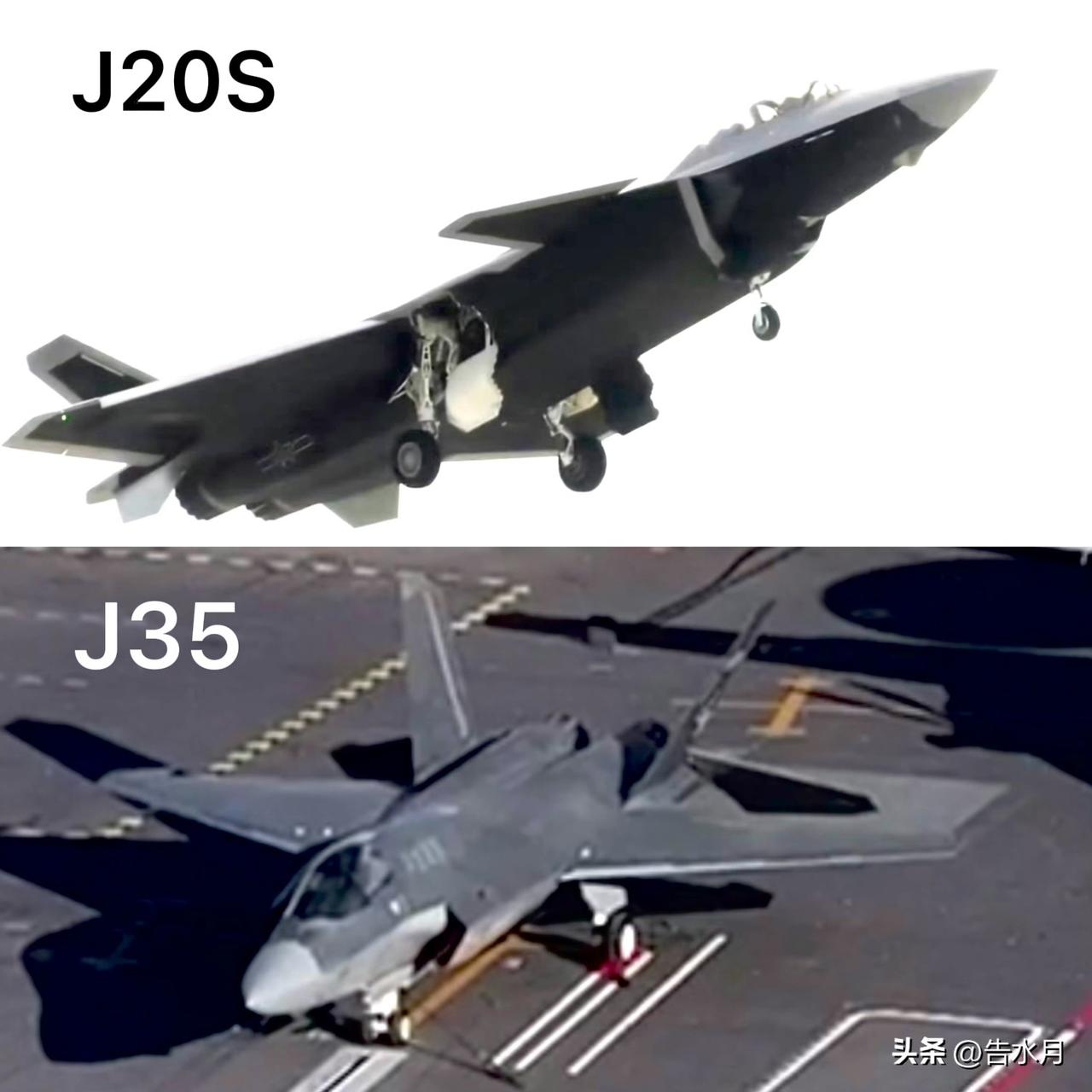 新版本歼35和歼20S的涂装某种程度上趋同了诶，都是浅色机头和深色的机身，我觉得