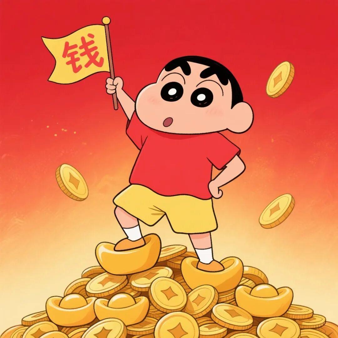 敲可耐小新头像｜. 我要赚钱钱，我要暴富富