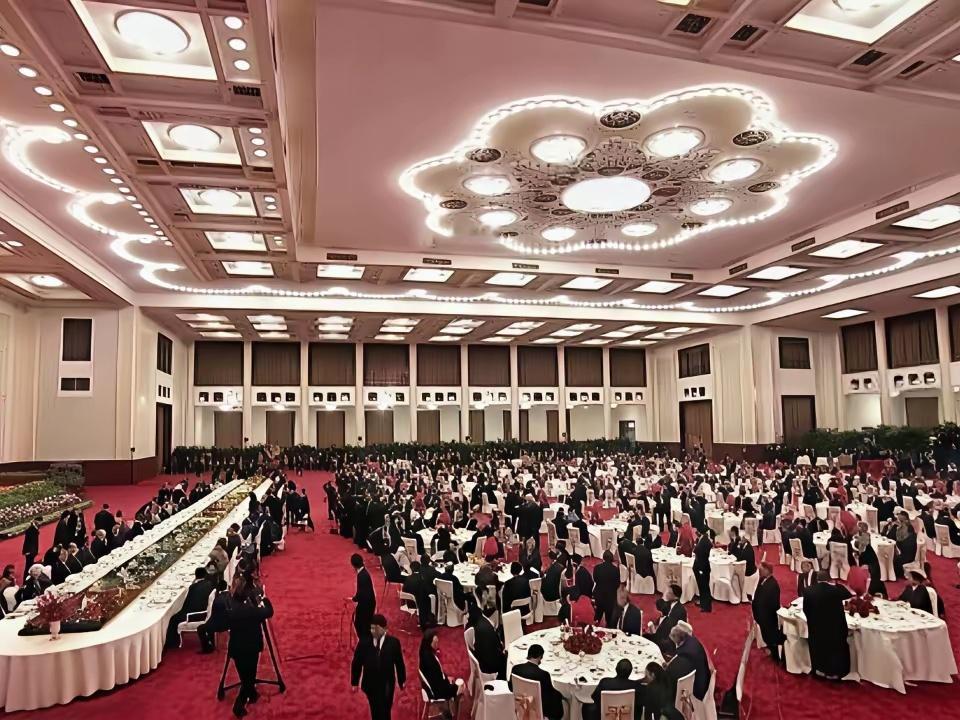 马云不在晚宴上。 