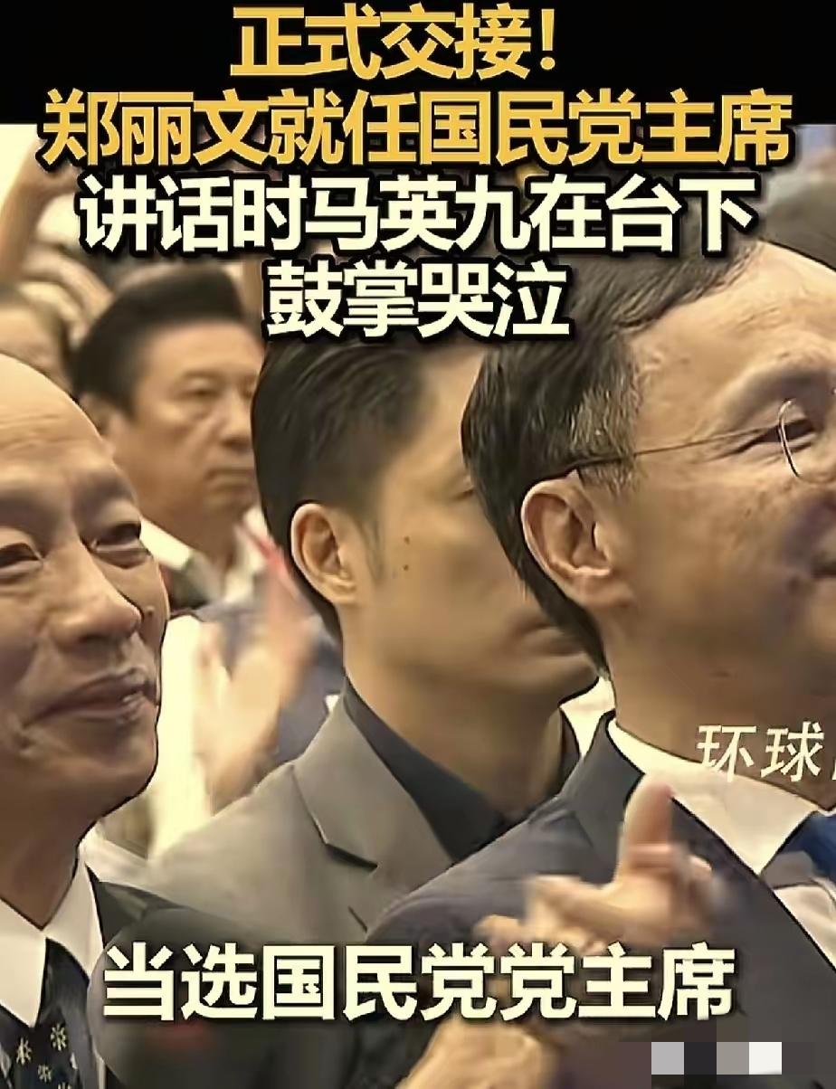 郑丽文都没想到，
​她正式接任国民党主席的这一天，
​最抢镜，最激动的不是她，而