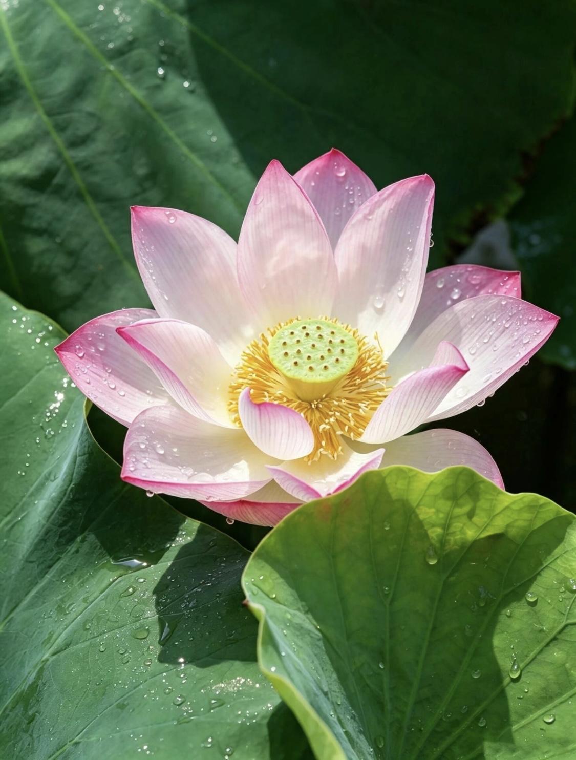 微信朋友圈莲花荷花头像～出淤泥而不染，濯清涟而不妖。