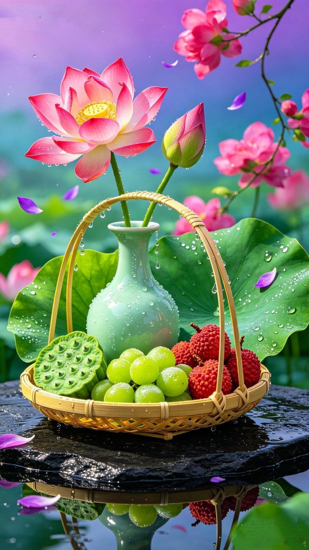 "荷荷美美 喜事莲莲"... 精美荷花壁纸 