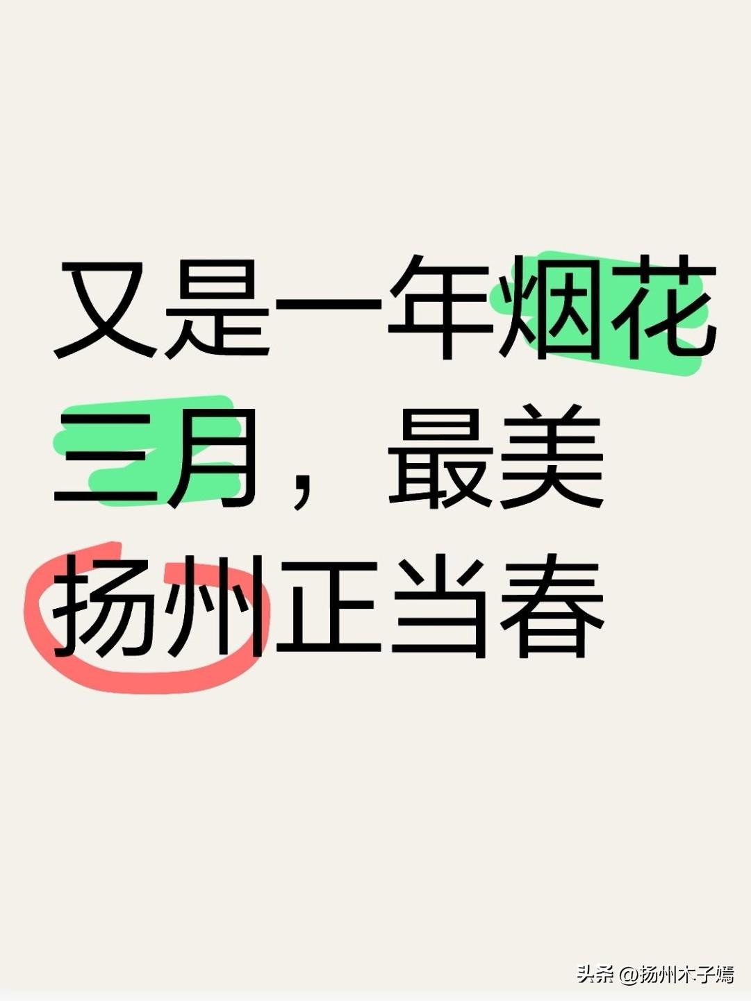 又是一年烟花三月，最美扬州正当春。3月3日下午，扬州市召开2026扬州烟花三月国