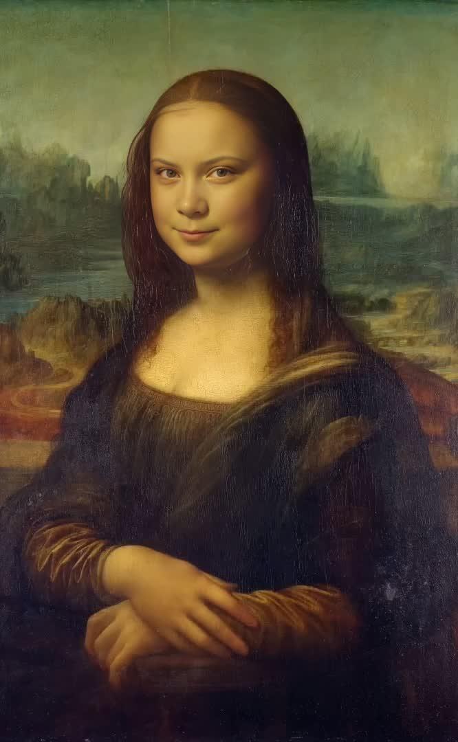 就我一个人觉得环保少女有点像蒙娜丽莎吗？