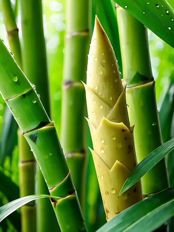 吃竹笋好处可不少。它营养丰富，含蛋白质、膳食纤维、维生素和矿物质等。像B族维生素