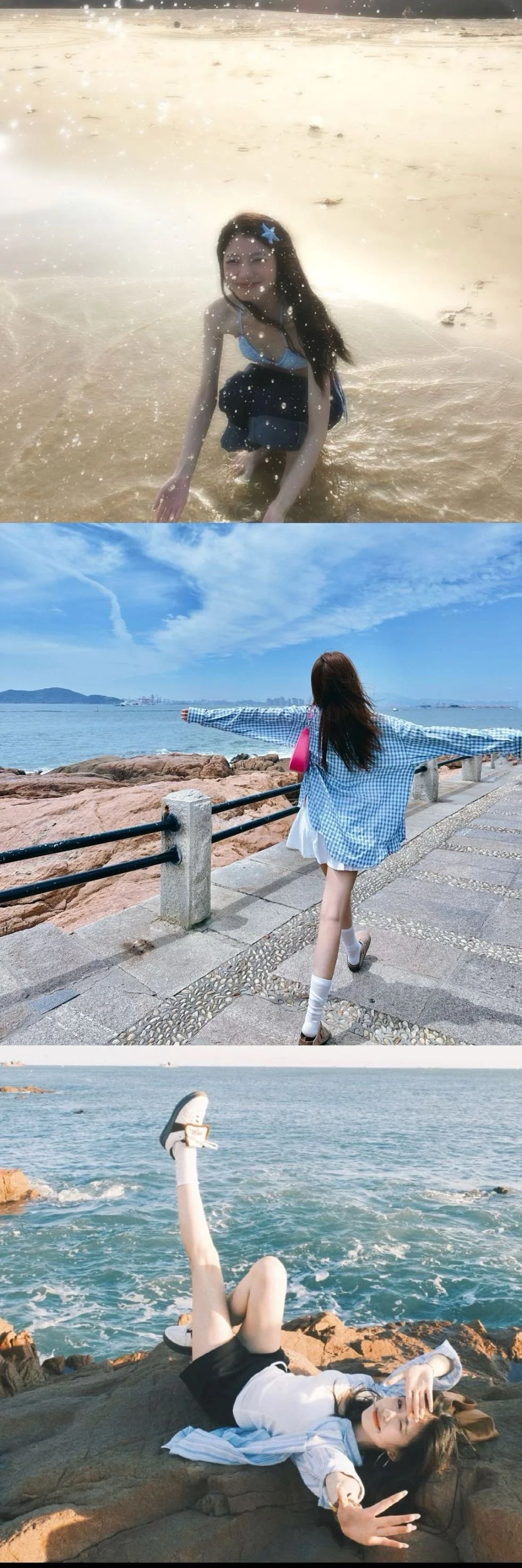 存一些海边氛围感拍照📷姿势！