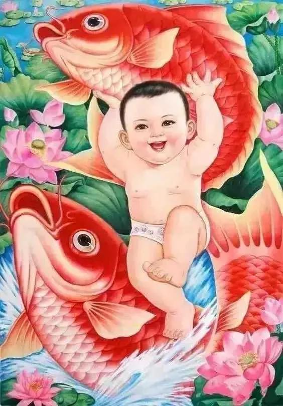 老年画年年有余